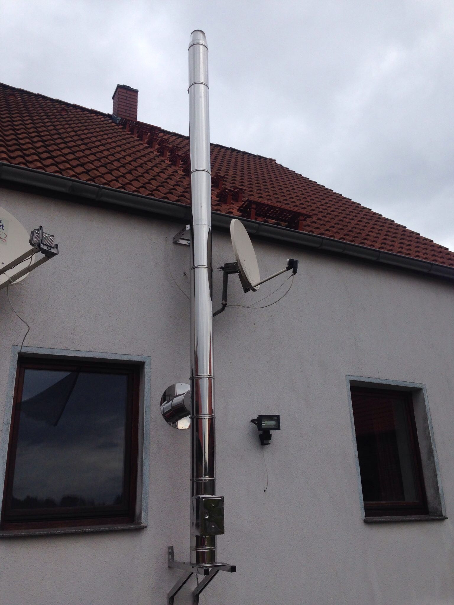 Rostfri stålskorsten byggsats 12,2 m dubbelväggig skorsten Ø 130-150-180-200MM rostfri stålkamin