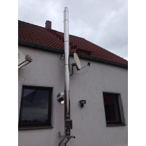 Rostfri stålskorsten byggsats 12,2 m dubbelväggig skorsten Ø 130-150-180-200MM rostfri stålkamin
